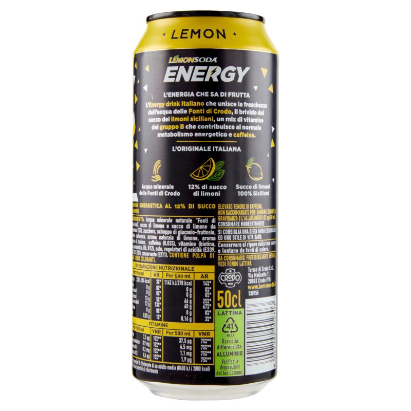 Lemonsoda Energy Lemon 50 cl