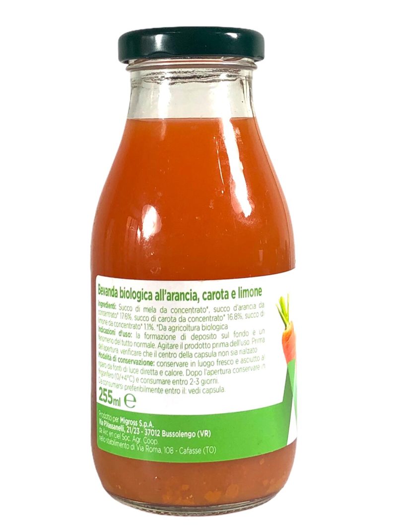 Wita Bio Bevanda Arancia, Carota e Limone 255 ml