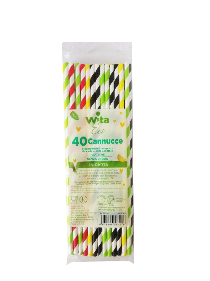 Wita Eco Cannucce in carta x40