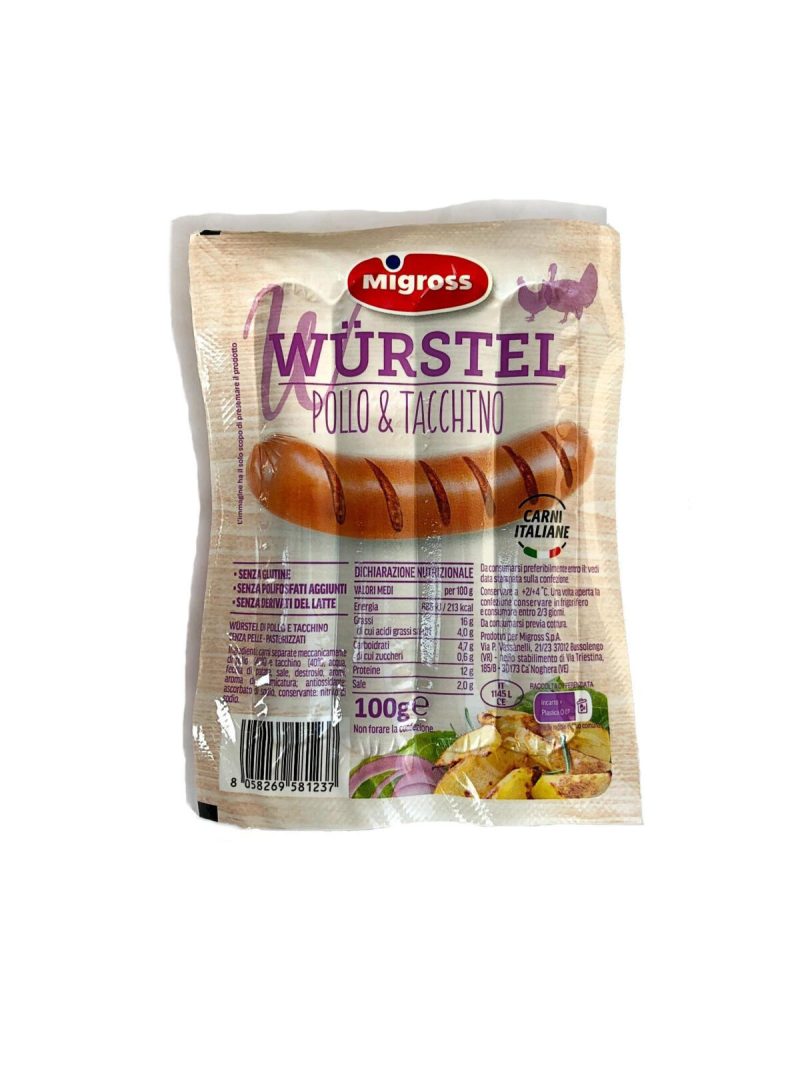 Migross Wurstel di Pollo e Tacchino 100 g