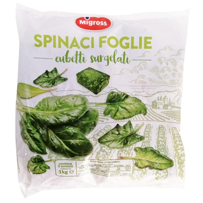 Migross Spinaci foglie cubetti 1 kg