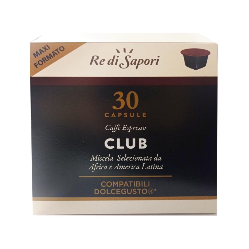 Re di Sapori Caffè Espresso Club 30 capsule compatibili Nescafé®* Dolcegusto®*