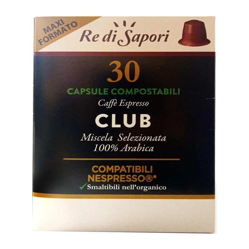 Re di Sapori Caffè Espresso Club 30 capsule compatibili Nespresso®*