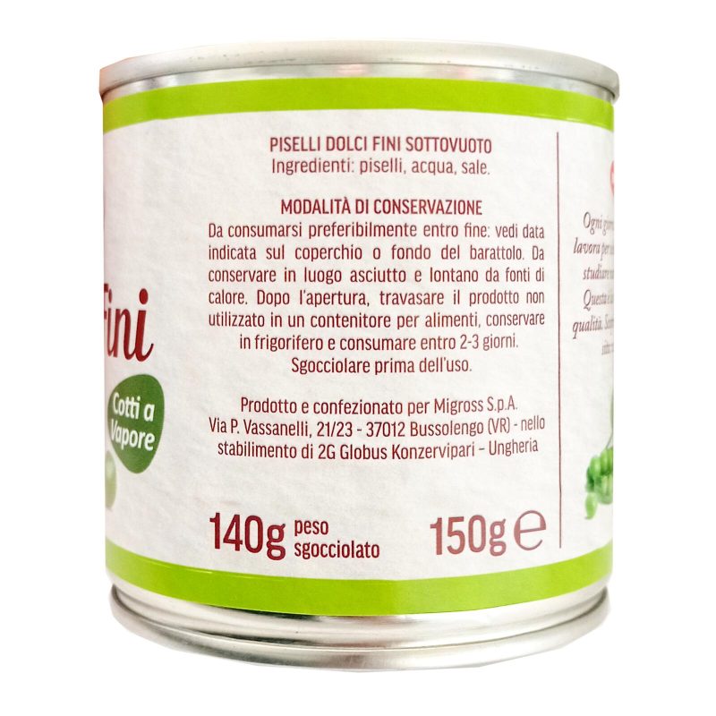 Migross Piselli fini cotti a vapore 3x150 g