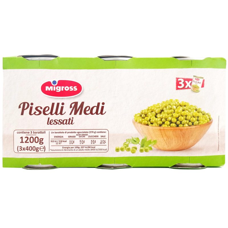 Migross Piselli medi lessati 3x400 g