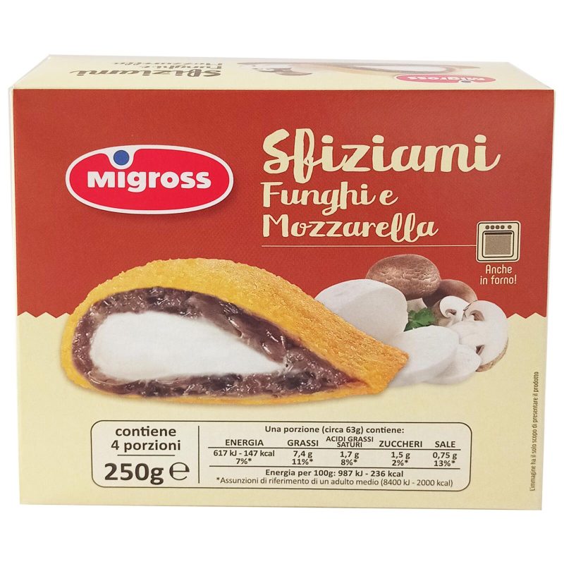 Migross Sfiziami Funghi e Mozzarella 250 g