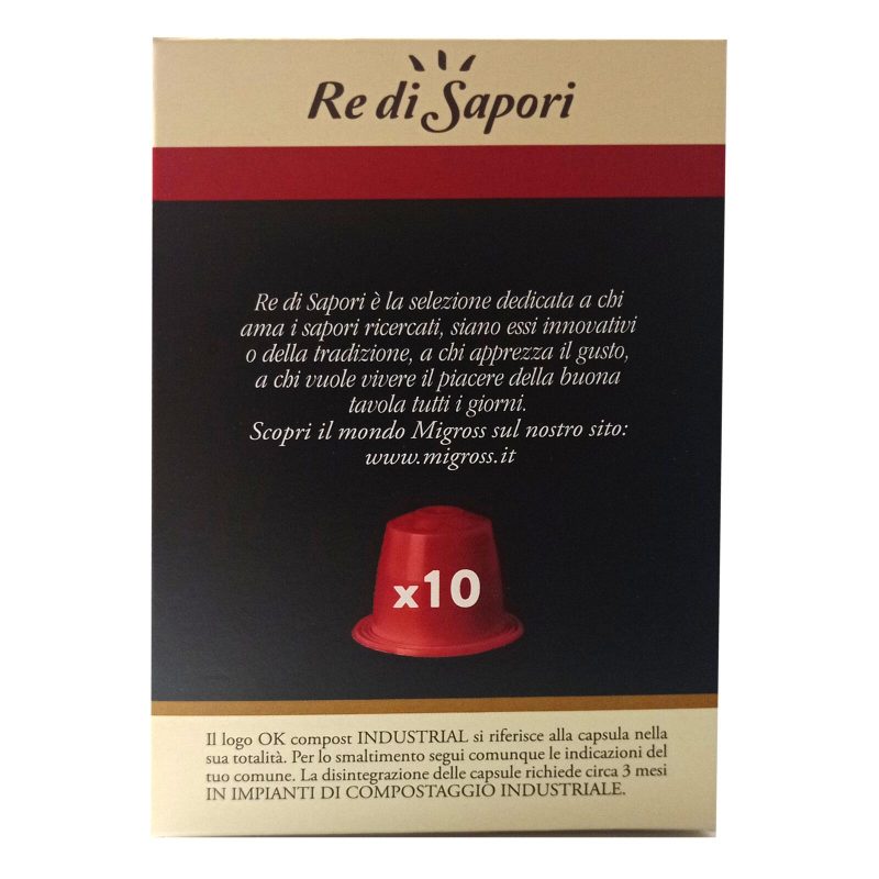 Re di Sapori Caffè Espresso Vulcano 10 capsule compatibili Nespresso®*