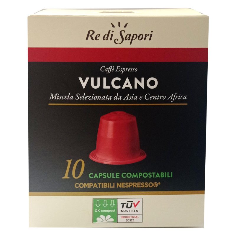 Re di Sapori Caffè Espresso Vulcano 10 capsule compatibili Nespresso®*