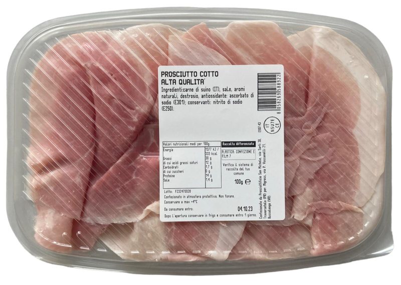 Re di Sapori Prosciutto Cotto nazionale Alta Qualità 100 g