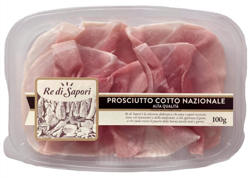 Re di Sapori Prosciutto Cotto nazionale Alta Qualità 100 g