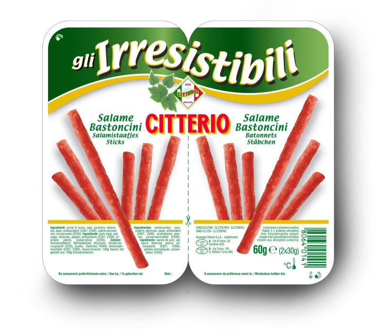 Citterio gli Irresistibili Salame Bastoncini 2 x 30 g