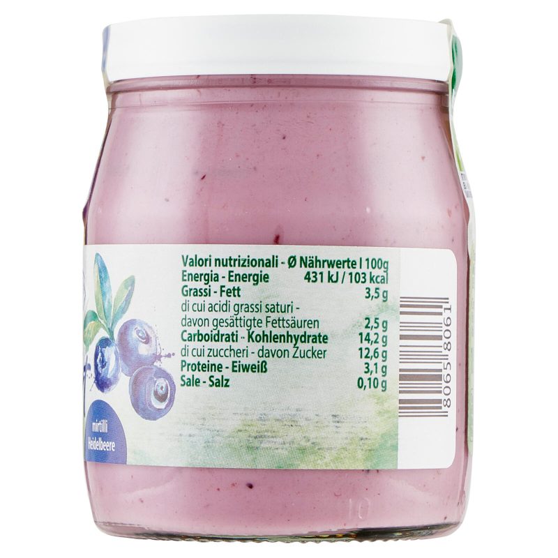 Sterzing Vipiteno bio yogurt da latte fieno mirtilli 150 g