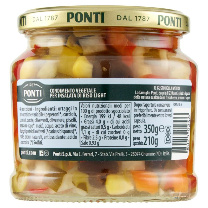 Ponti Peperlizia Insalata per Riso Light Senza Olio 350 g