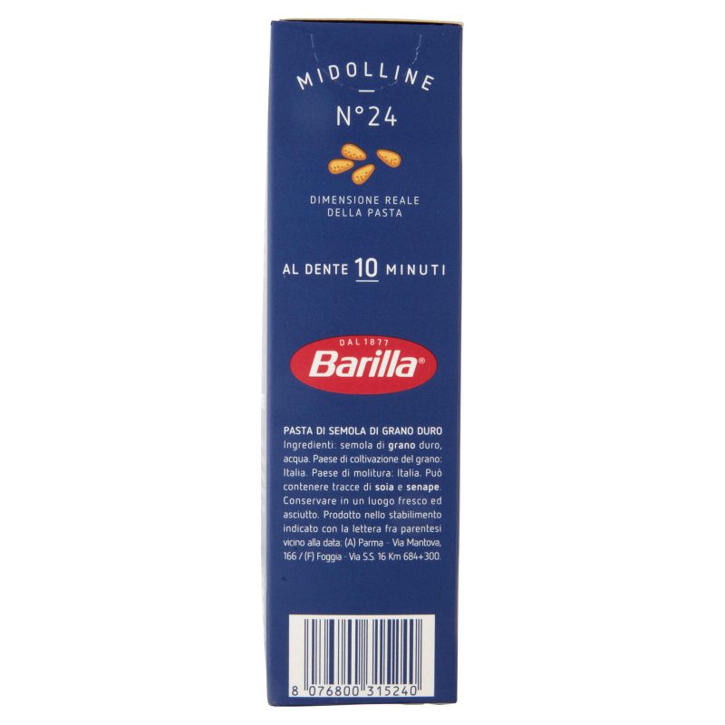 Barilla Pasta Midolline n.24 100% Grano Italiano 500 g