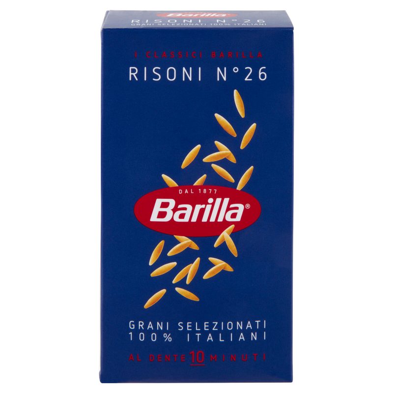 Barilla Pasta Risoni n.26 100% Grano Italiano 500 g