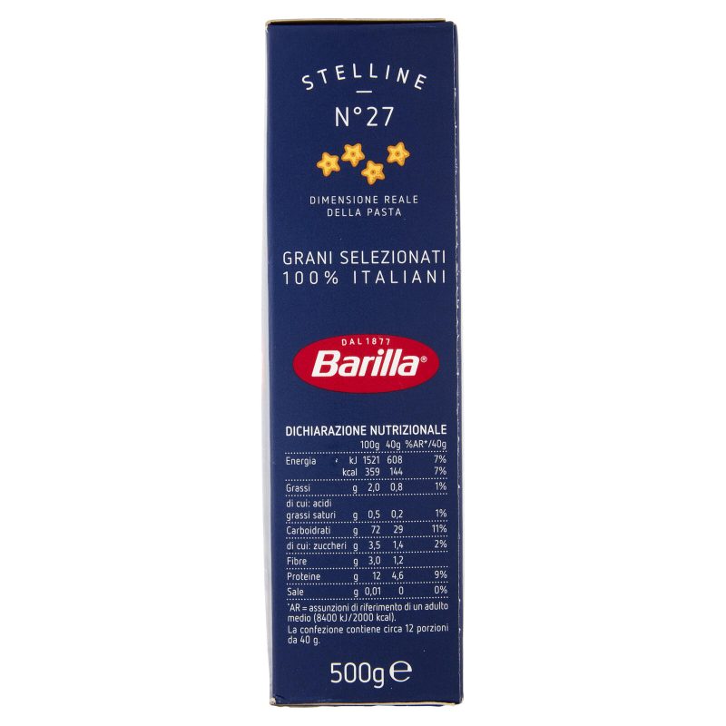 Barilla Pasta Stelline n.27 100% Grano Italiano 500g