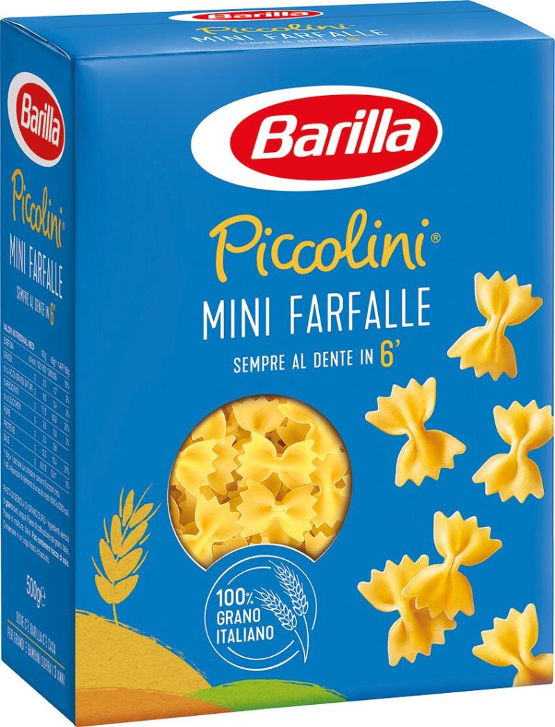 Barilla Pasta Piccolini Mini Farfalle 100% Grano Italiano 500 g