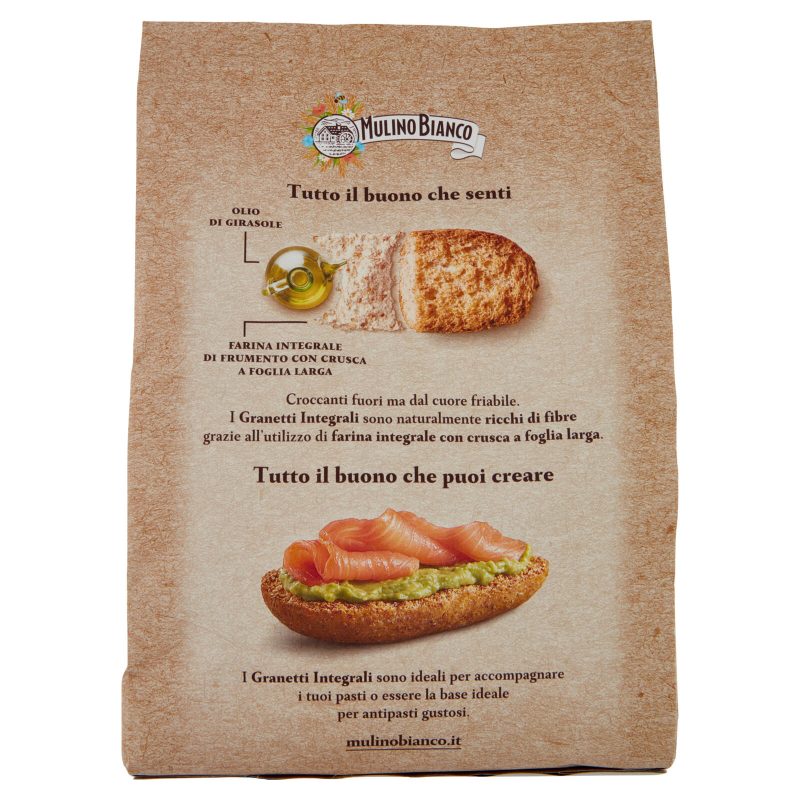 Mulino Bianco Granetti Crostini integrali Ricchi di Fibre 280 g