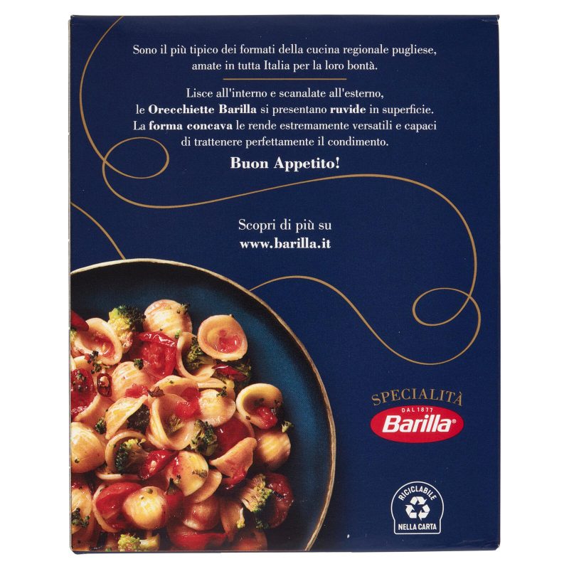 Barilla Pasta Specialità Orecchiette 100% Grano Italiano 500g