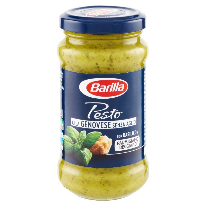 Barilla Pesto alla Genovese senza Aglio Condimento e Sugo per Pasta 190 g