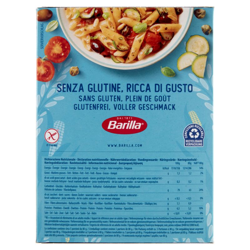 Barilla Pasta Penne Rigate Senza Glutine 400 g