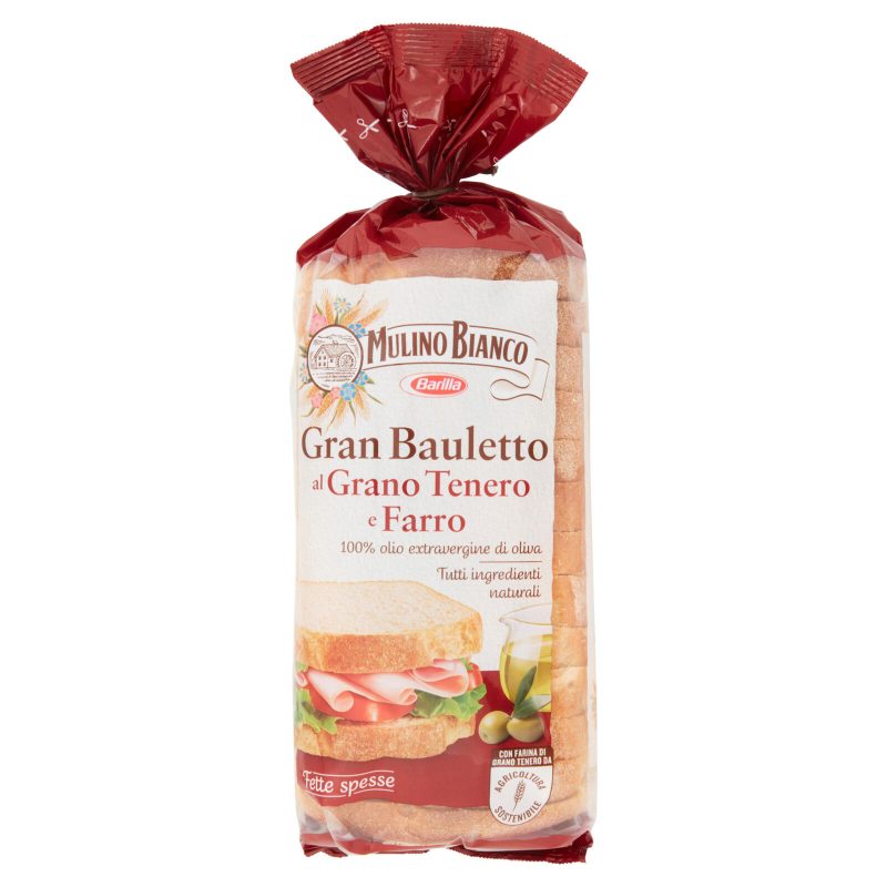 Mulino Bianco Gran Bauletto Pane con Grano Tenero e Farro 500 g