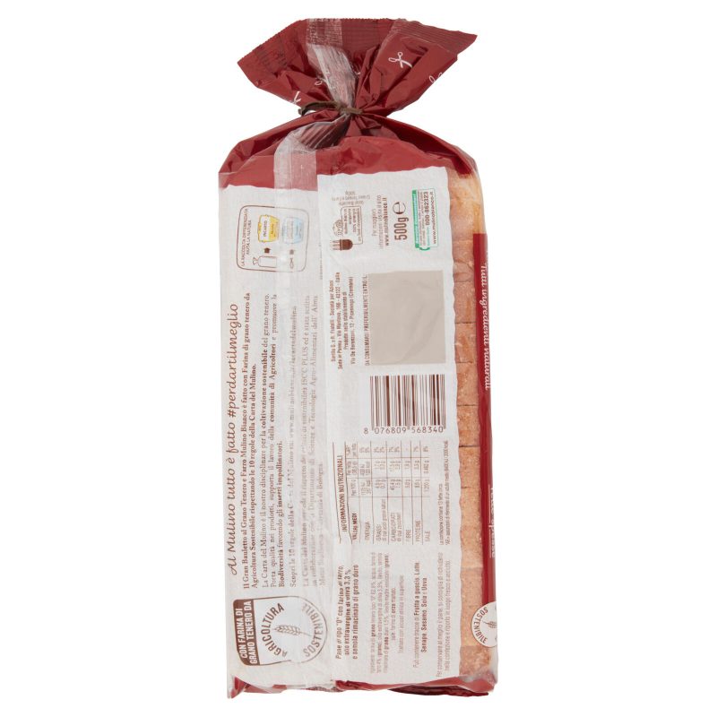 Mulino Bianco Gran Bauletto Pane con Grano Tenero e Farro 500 g