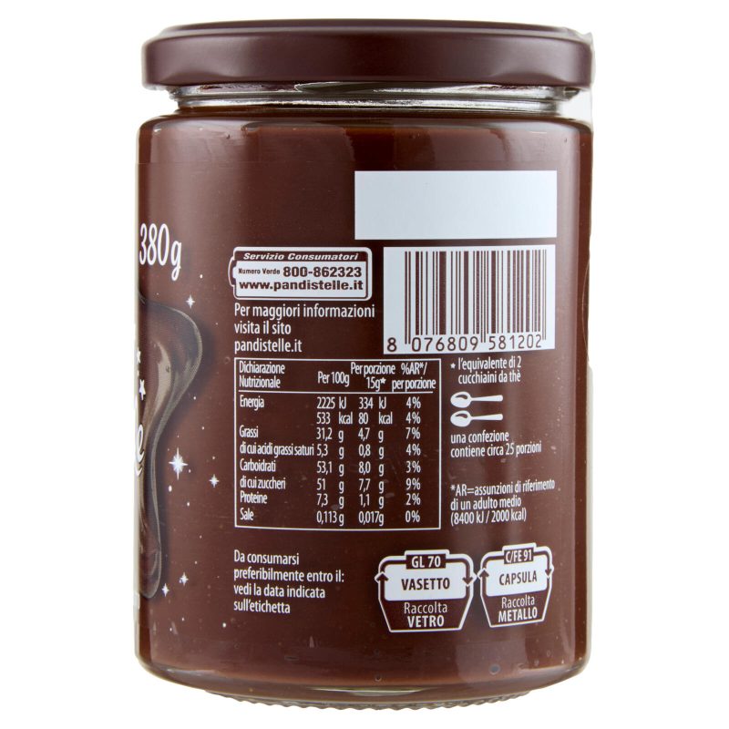 Pan di Stelle Crema al Cacao Nocciole e Granella di Biscotto 380g