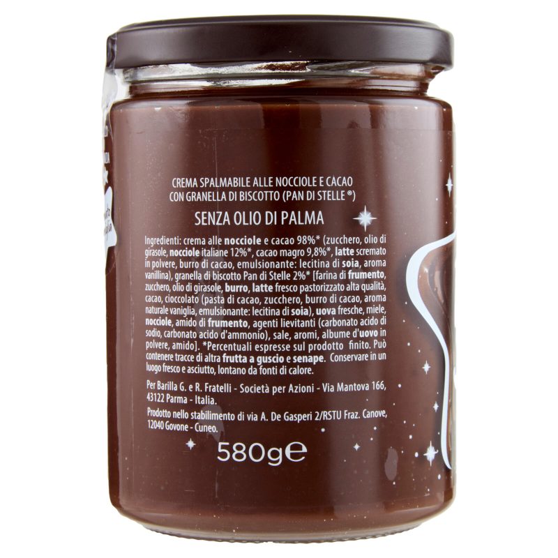 Pan di Stelle Crema al Cacao Nocciole e Granella di Biscotto 580g