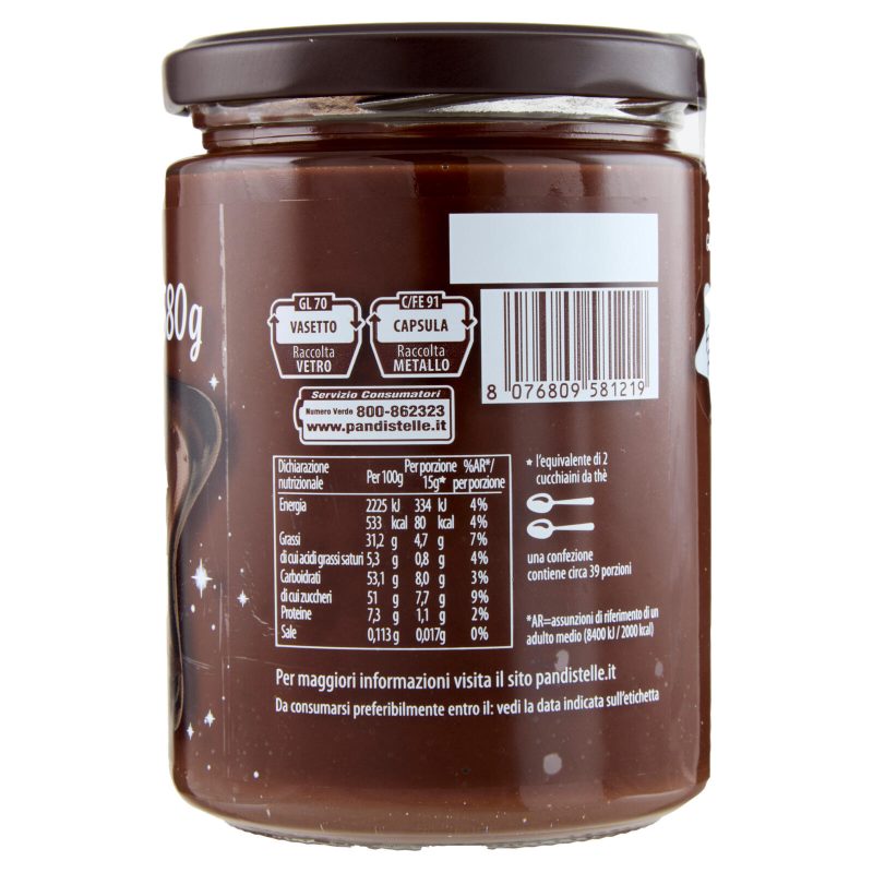 Pan di Stelle Crema al Cacao Nocciole e Granella di Biscotto 580g