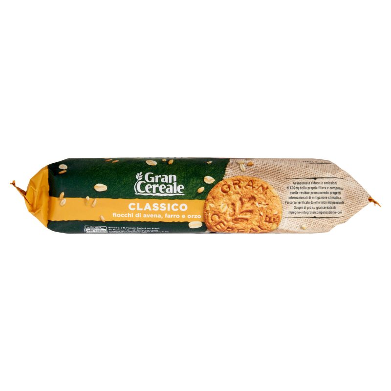 Gran Cereale Biscotti Gran Cereale Classico  Fiocchi di Avena Farro Orzo Tubo 500 g