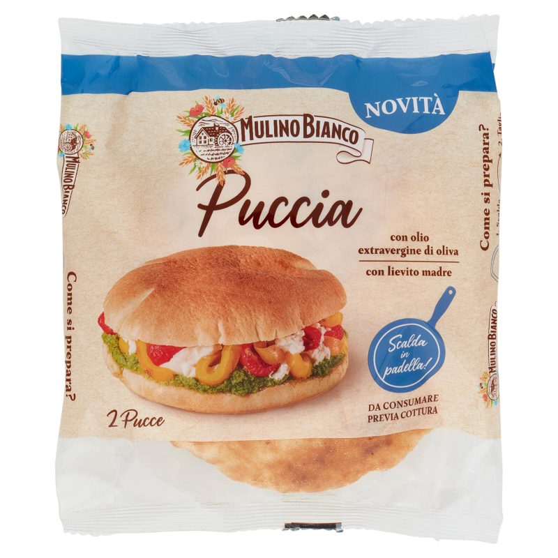 Mulino Bianco Puccia Panino da Farcire con Olio Extravergine di Oliva e Lievito Madre 200g