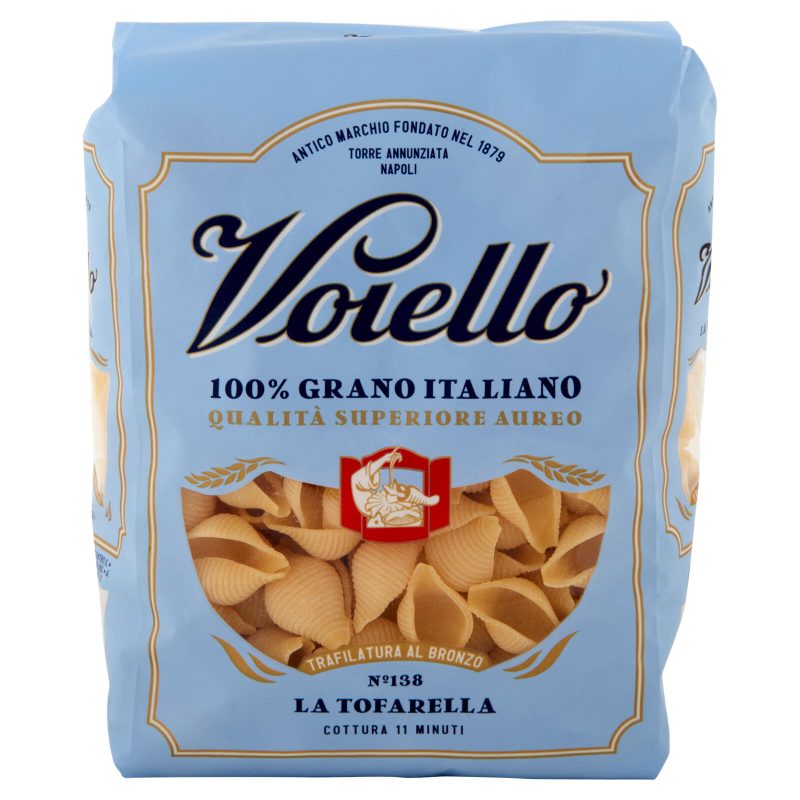 Voiello Pasta La Tofarella N°138 grano Aureo 100% italiano Trafilata bronzo 500g