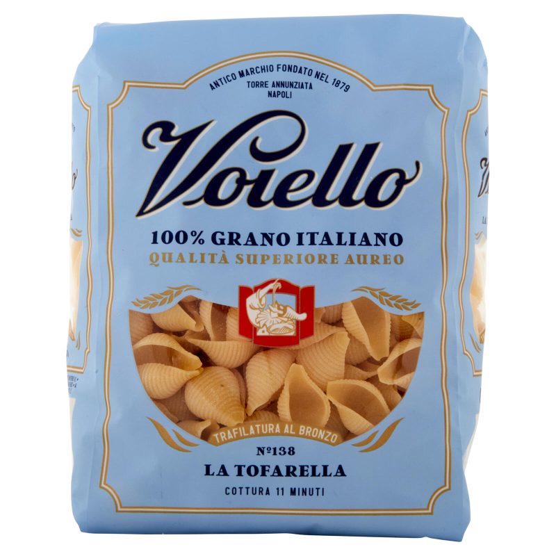 Voiello Pasta La Tofarella N°138 grano Aureo 100% italiano Trafilata bronzo 500g