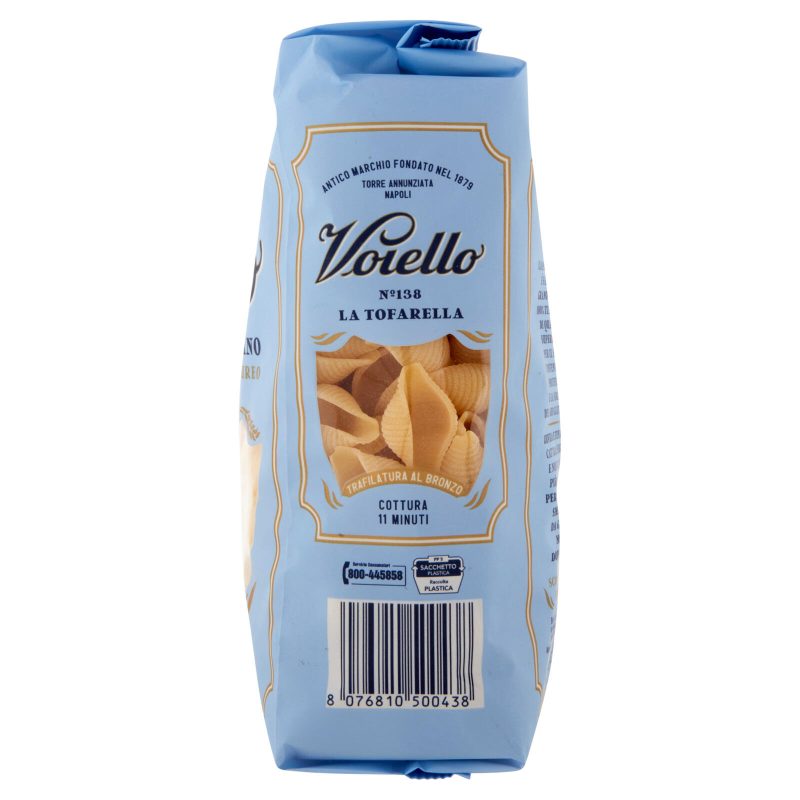 Voiello Pasta La Tofarella N°138 grano Aureo 100% italiano Trafilata bronzo 500g