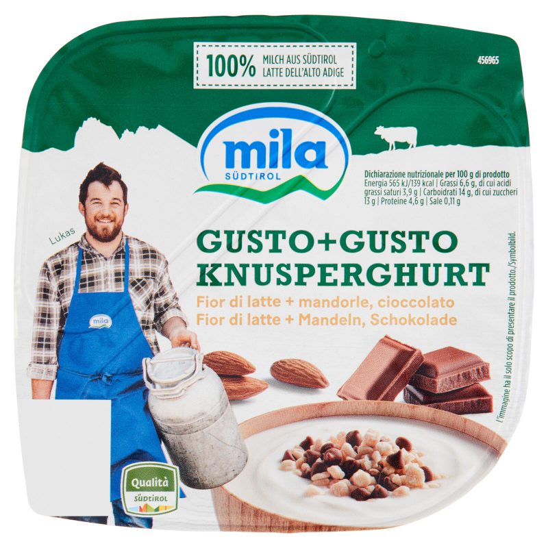 mila Gusto+Gusto Fior di latte + mandorle, cioccolato 150 g