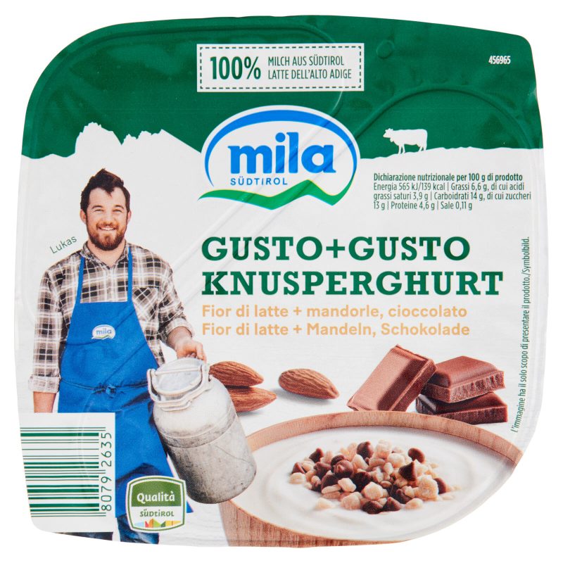 mila Gusto+Gusto Fior di latte + mandorle, cioccolato 150 g