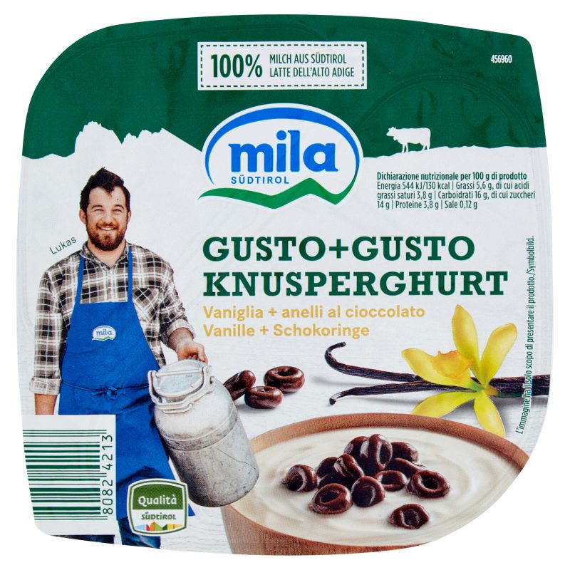 mila Gusto+Gusto Vaniglia + anelli di cioccolato 150 g