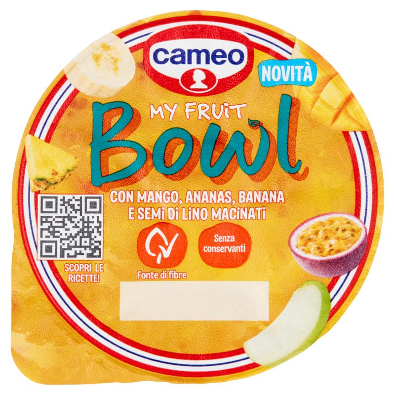 cameo My Fruit Bowl con Mango, Ananas, Banana e Semi di Lino Macinati 180 g