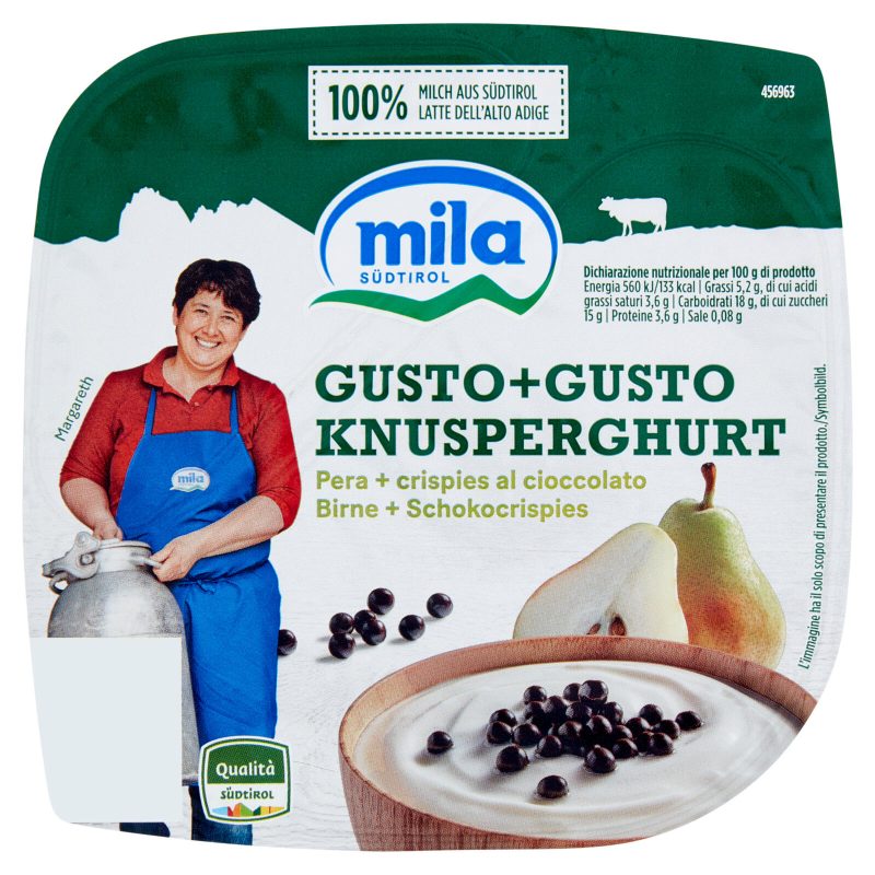 mila Gusto+Gusto Pera + crispies al cioccolato 150 g