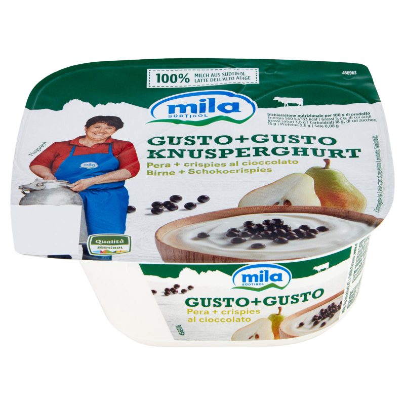 mila Gusto+Gusto Pera + crispies al cioccolato 150 g