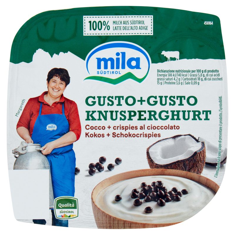 mila Gusto+Gusto Cocco + crispies al cioccolato 150 g