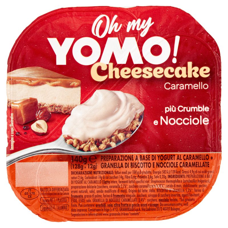 Oh my Yomo! Cheesecake Caramello più Crumble e Nocciole 140 g