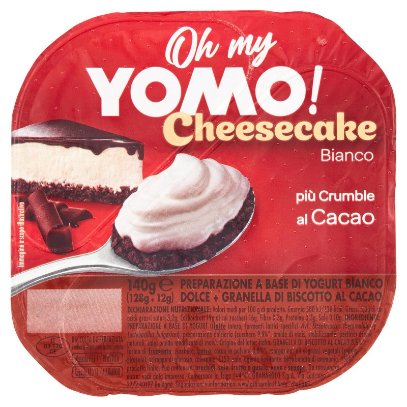 Oh my Yomo! Cheesecake Bianco più Crumble al Cacao 140 g