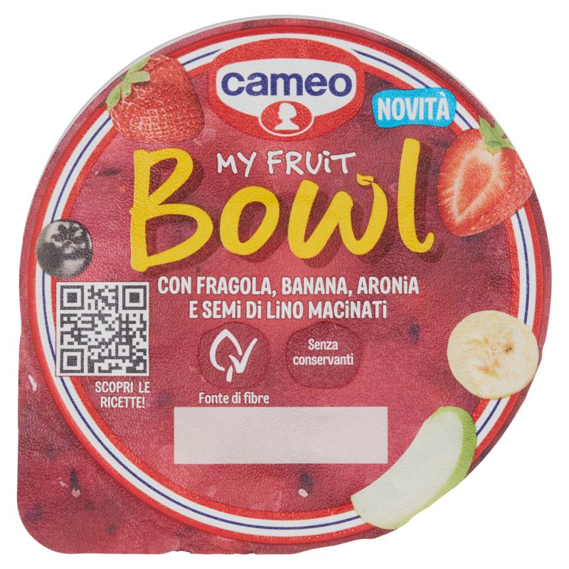 cameo My Fruit Bowl con Fragola, Banana, Aronia e Semi di Lino Macinati 180 g