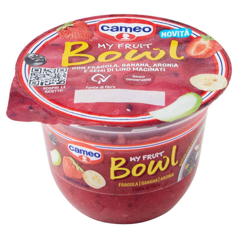 cameo My Fruit Bowl con Fragola, Banana, Aronia e Semi di Lino Macinati 180 g