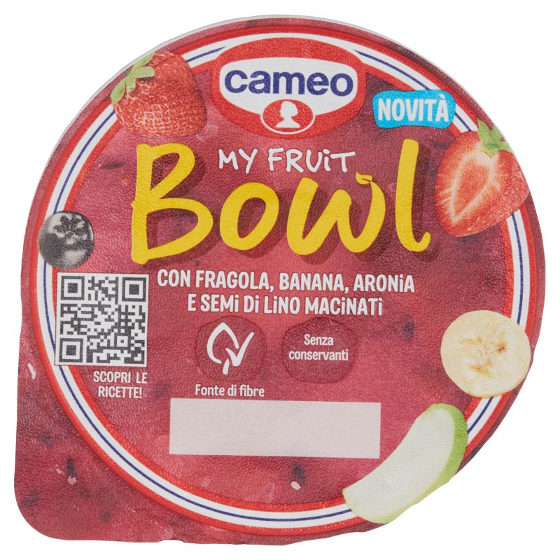 cameo My Fruit Bowl con Fragola, Banana, Aronia e Semi di Lino Macinati 180 g