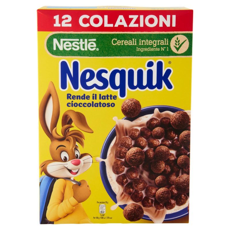 Palline NESQUIK
con Cereali Integrali al Cacao 
375g