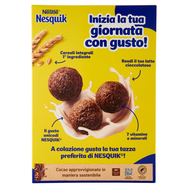 Palline NESQUIK
con Cereali Integrali al Cacao 
375g