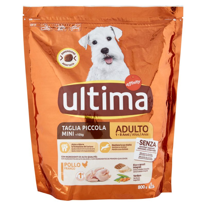 ultima Dog Taglia Piccola Mini <10kg Adulto 1-8 Anni Pollo 800 g